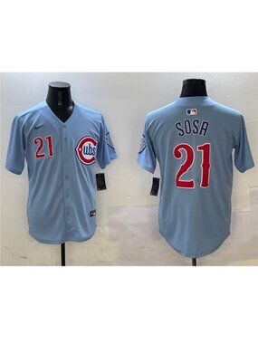 Sammy Sosa Blue Stitched Jersey